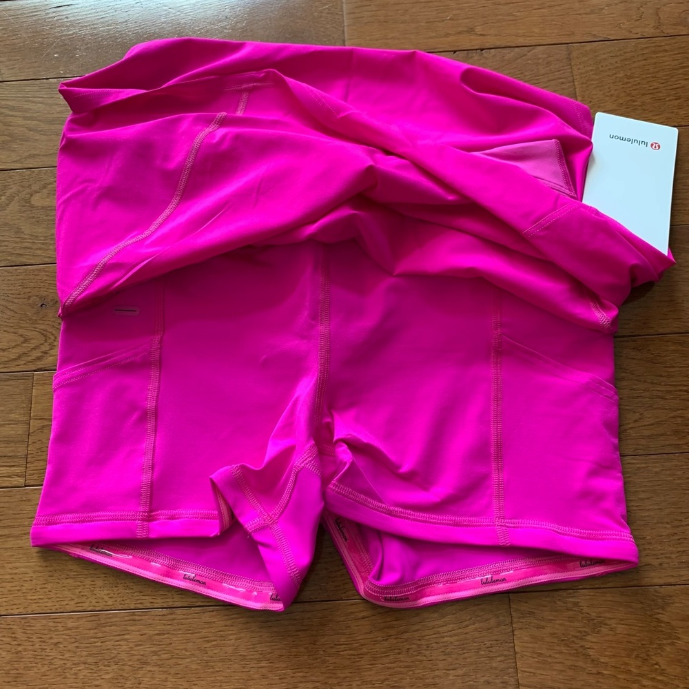💕LULULEMON ESSENTIAL HR SKIRT/SKORT LONG-POW PINK - Picture 7 of 13